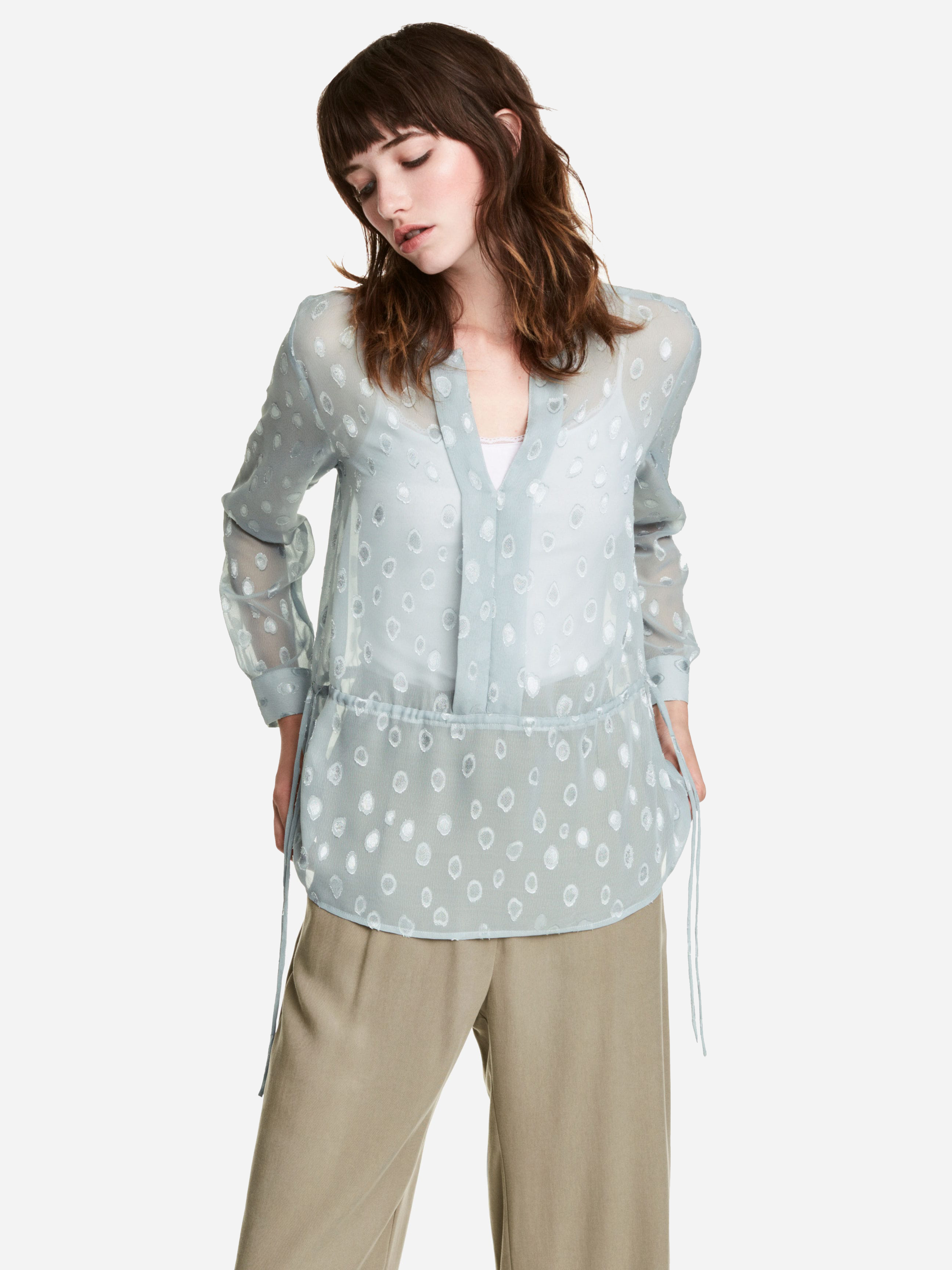 

Блузка H&M XAZ060231RHTW  Серая, Блузка H&M XAZ060231RHTW 42 Серая