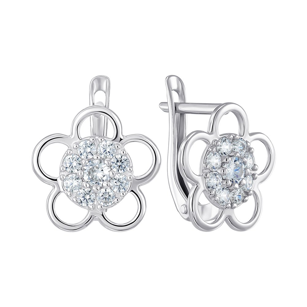 

Серебряные серьги с фианитами 000150665