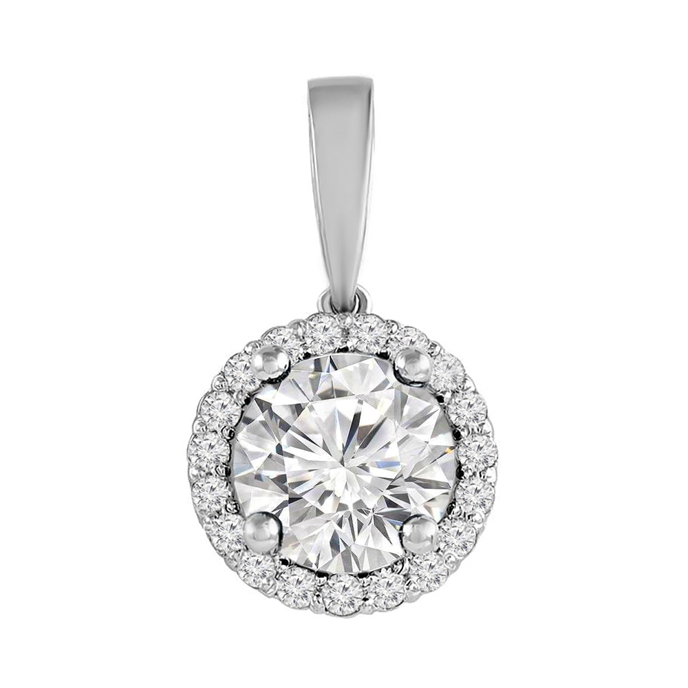 

Золотой кулон в белом цвете с фианитом S Zirconia и фианитами 000036848