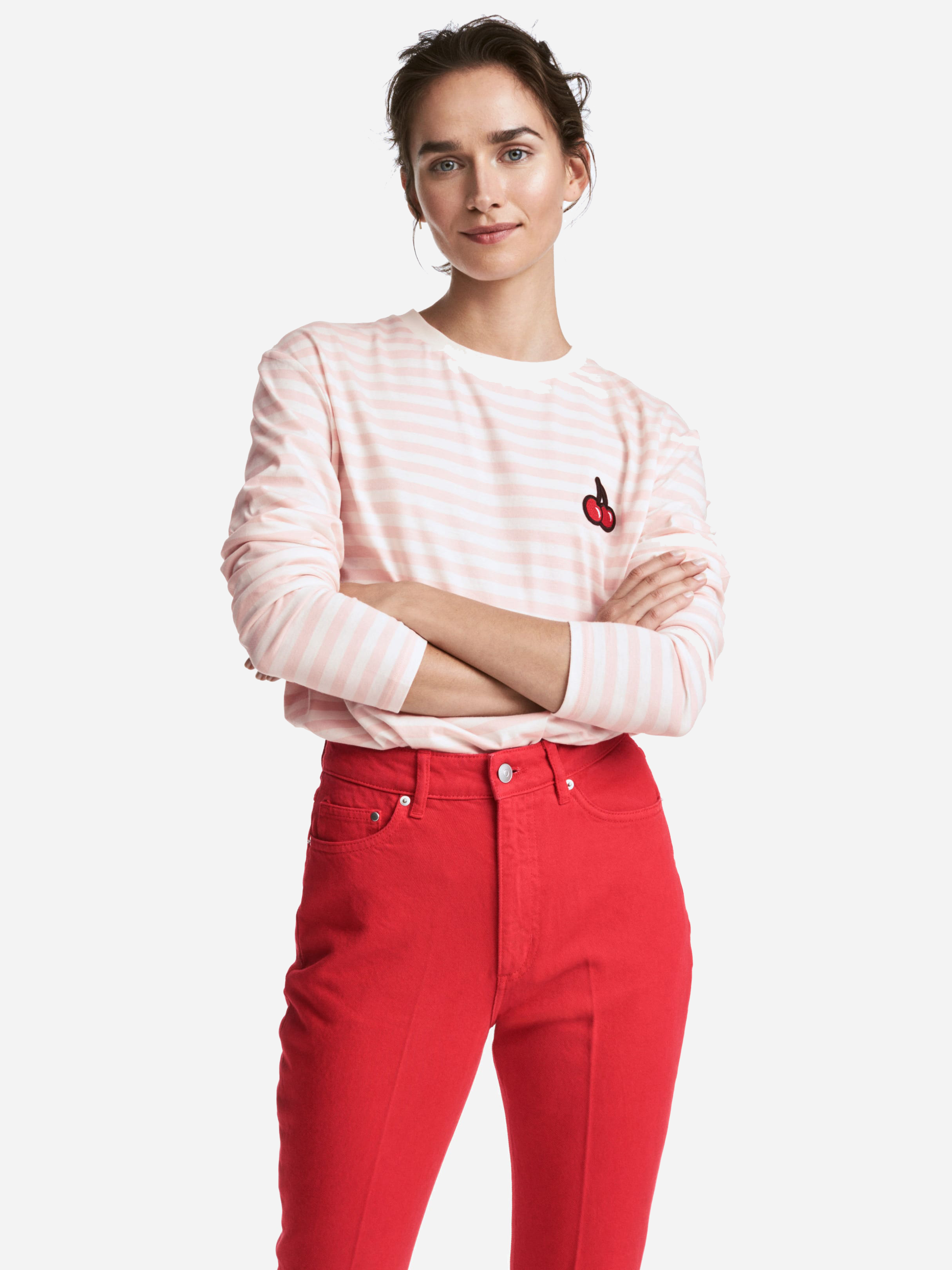 

Лонгслив H&M XAZ155824ENCD  Белый с розовым, Лонгслив H&M XAZ155824ENCD XL Белый с розовым