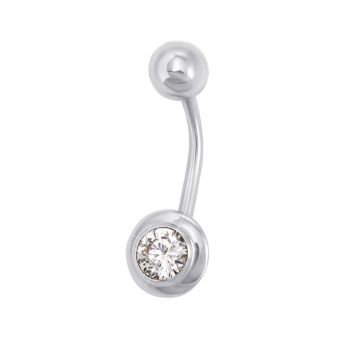 

Серьга-пирсинг из белого золота с фианитом S Zirconia 000126216