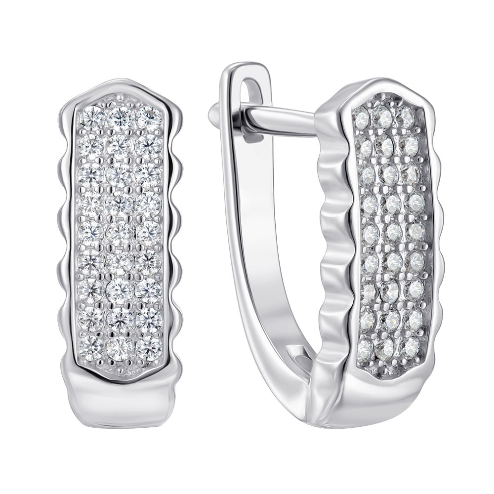 

Серебряные серьги с фианитами 000151650
