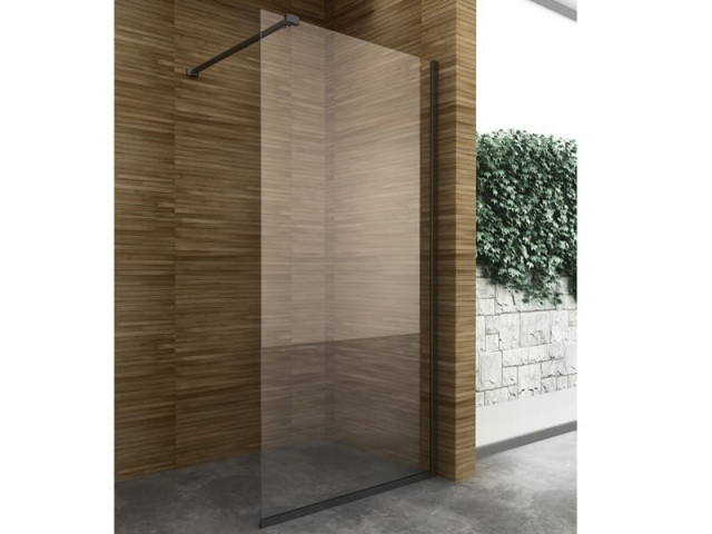 

Перегородка для душу Aqua-World чорна 900*1900 мм скло 8 мм WALK-IN