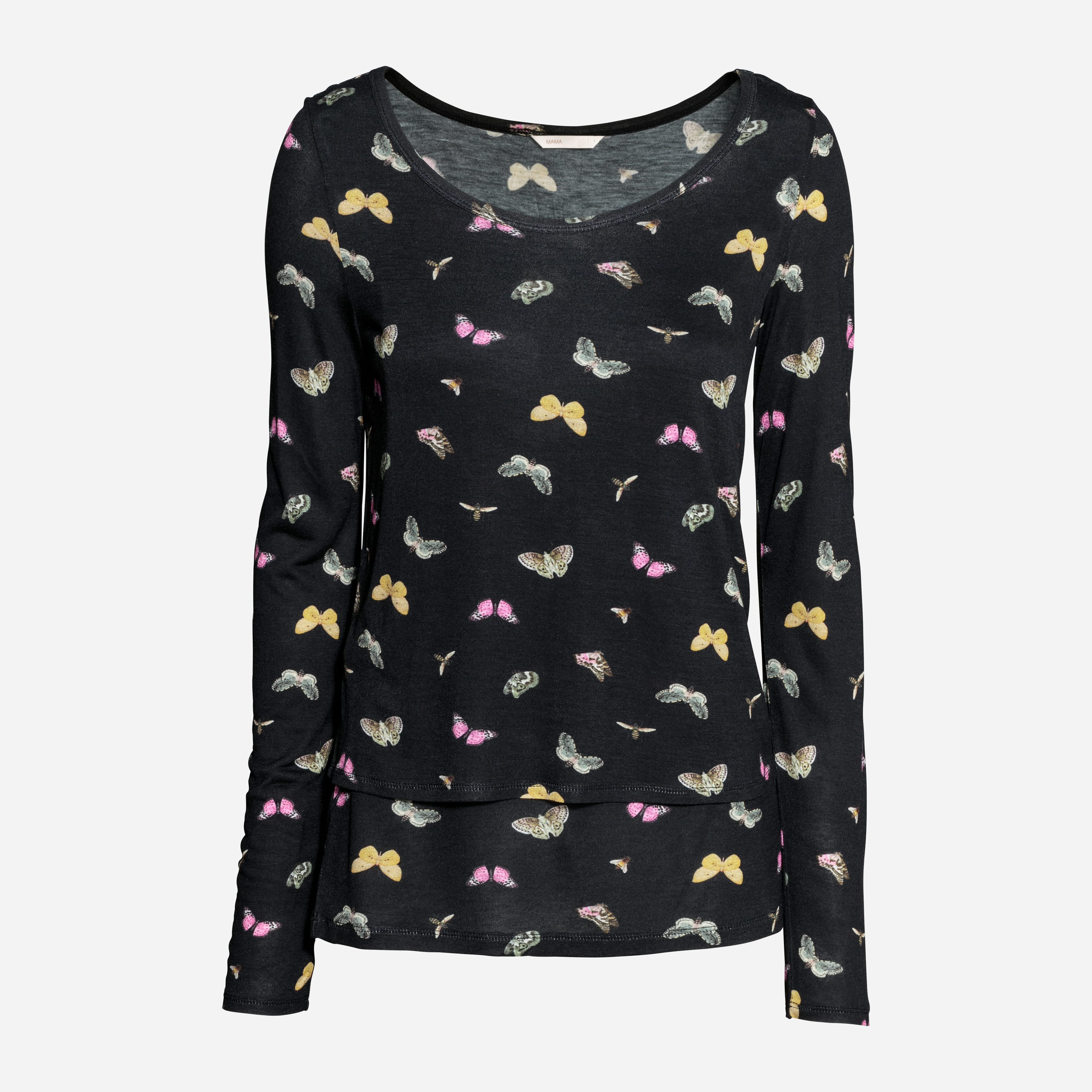 

Лонгслив для кормящих мам H&M XAZ084688POBD  Черный с разноцветным, Лонгслив для кормящих мам H&M XAZ084688POBD L Черный с разноцветным