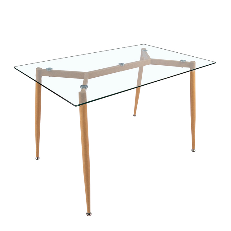 

Стол обеденный в гостиную, кухню Джангл Glass 120х80х75 стекло прозрачный/металл натуральный бежевый Микс Мебель