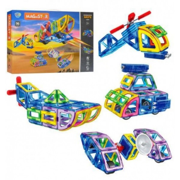 

Магнитный конструктор LT5001 Транспорт 96 деталей Limo toy