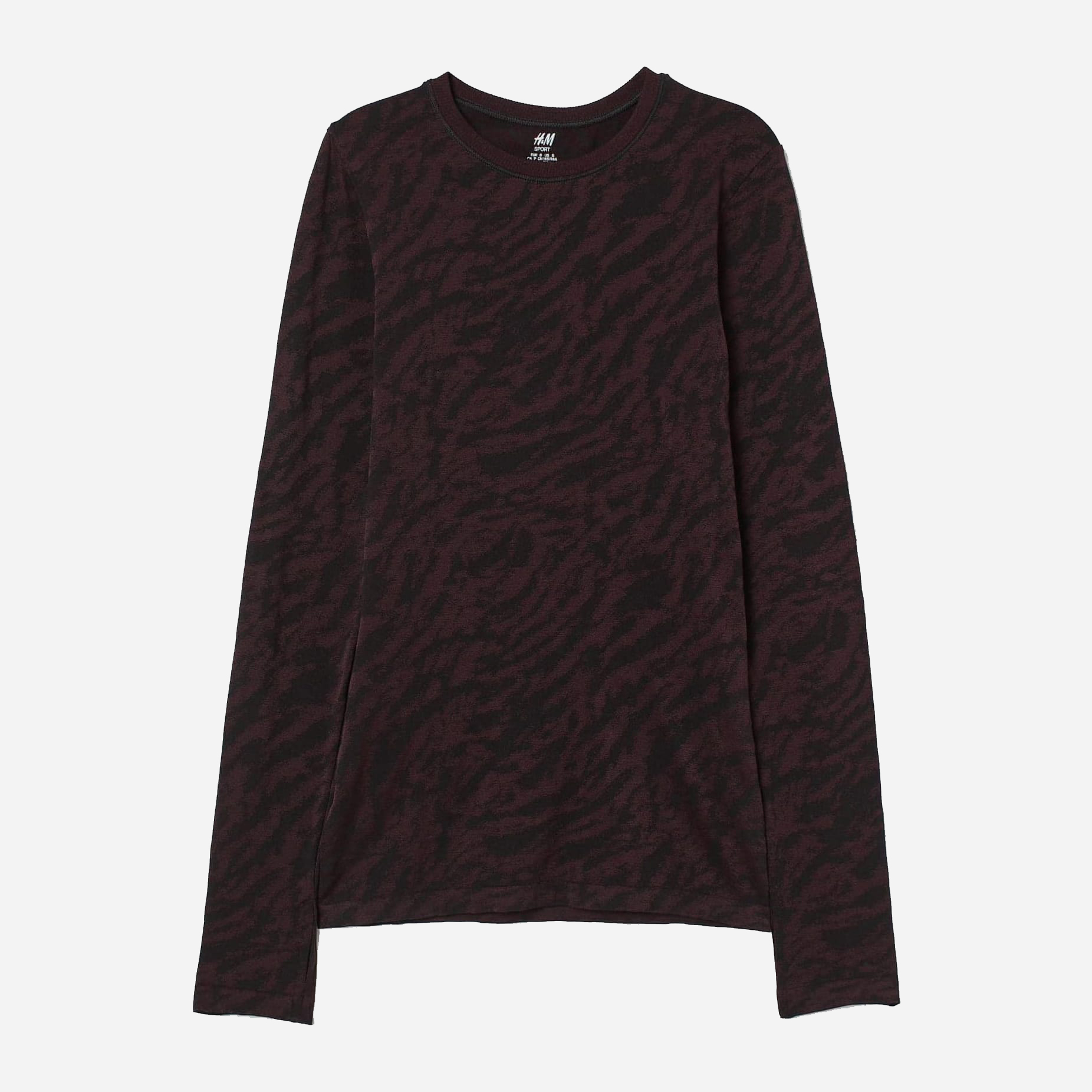 

Лонгслив H& XAZ207879EELJ  Темно-бордовый с черным, Лонгслив H&M XAZ207879EELJ M Темно-бордовый с черным