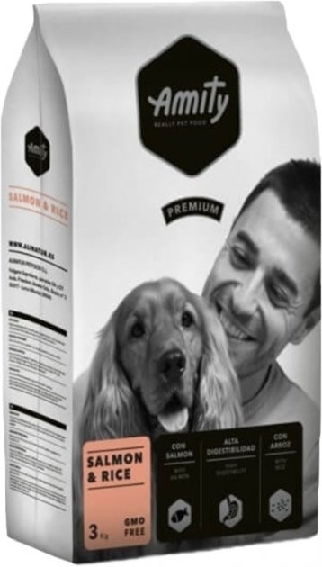 

Сухой корм для собак с лососем и рисом AMITY Salmon