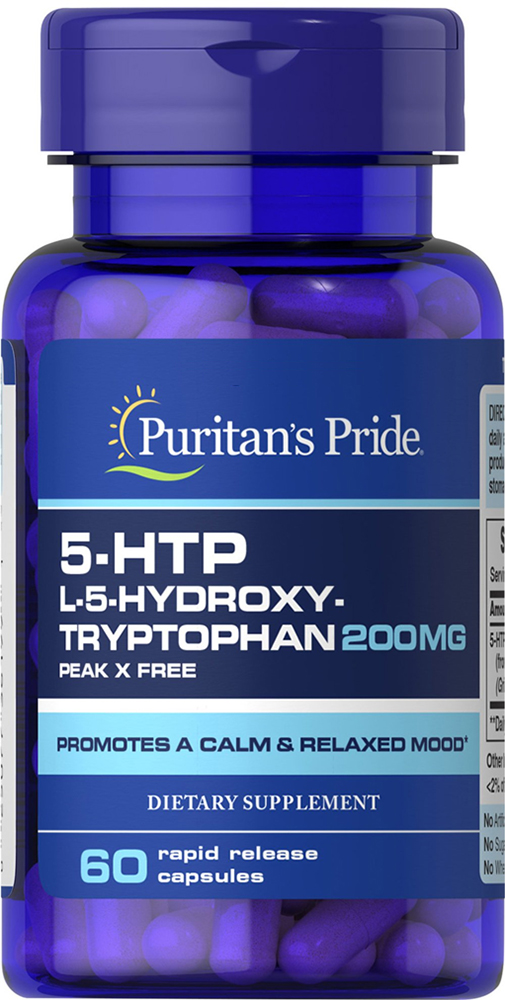 

Натуральная добавка Puritan's pride 5-HTP 200 мг (Griffonia Simplicifolia) 60 капсул (025077361991)