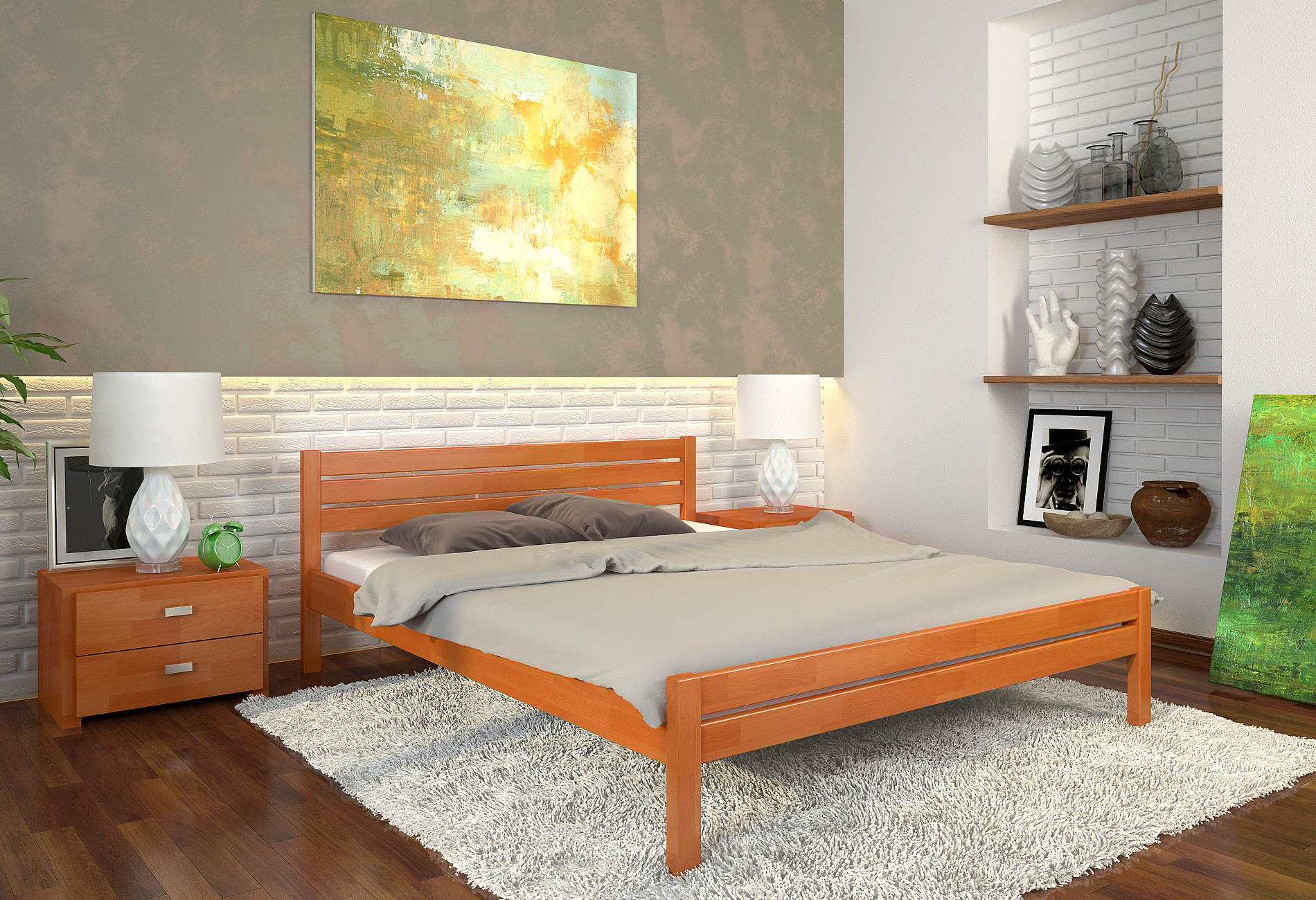 

Кровать Arbordrev Роял (180*200) сосна Ольха