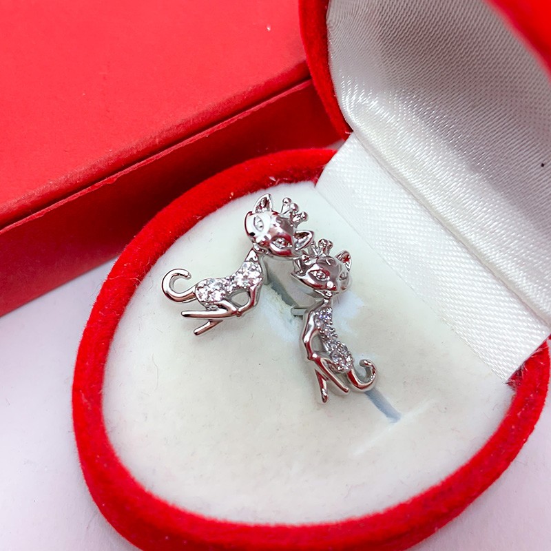

Сережки Кошечка кокетка гвоздик (родована біжутерія)