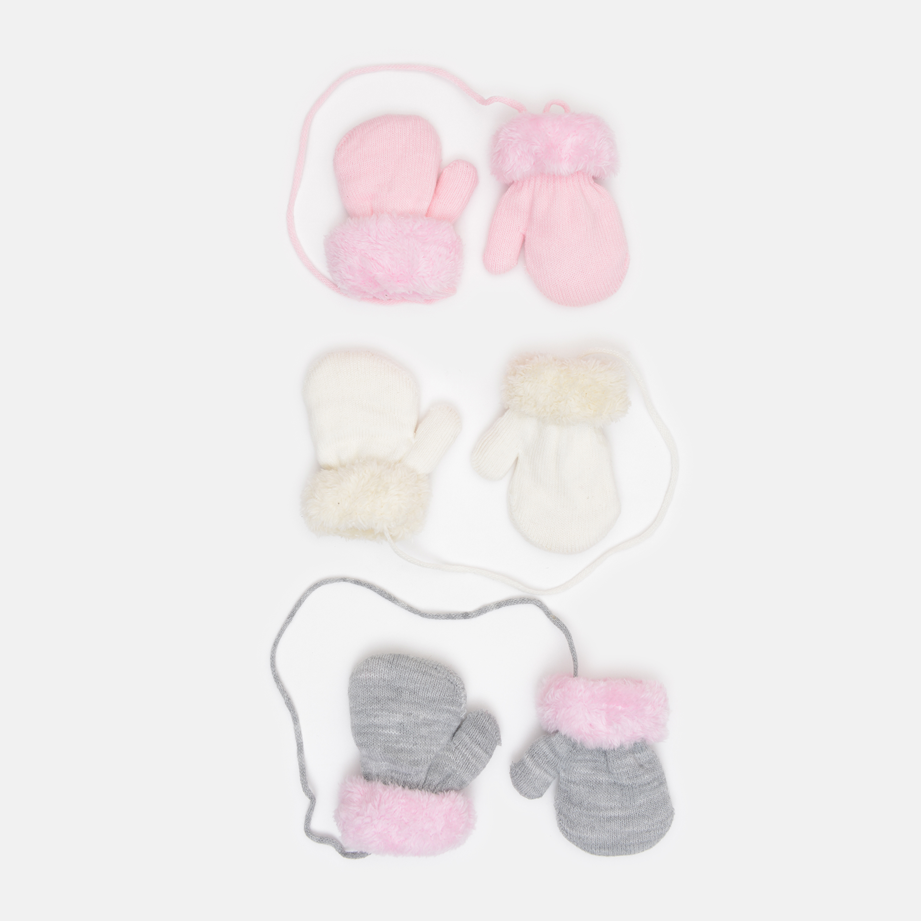 

Варежки YO! R-001A/1P/G  (3 пары) Розовый/Серый/Молочный, Варежки YO! R-001A/1P/G 10 (3 пары) Розовый/Серый/Молочный