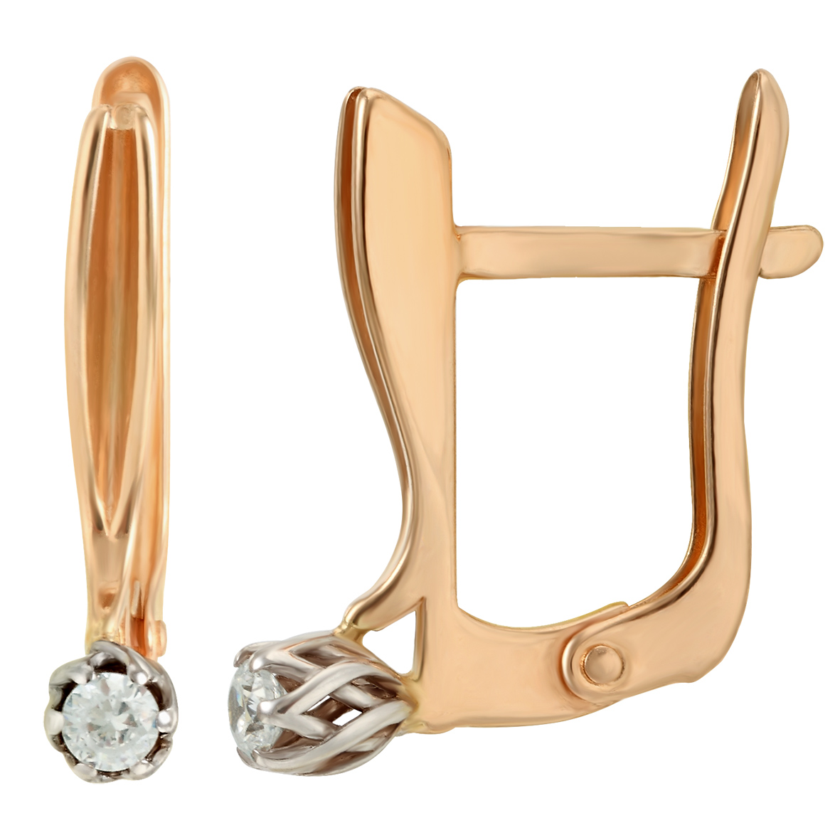 

Золотые серьги с фианитами Tango Jewellery Company 430858