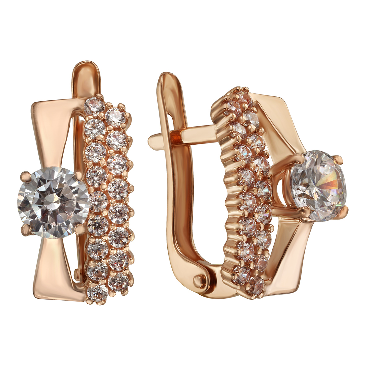 

Золотые серьги с фианитами Tango Jewellery Company 420383