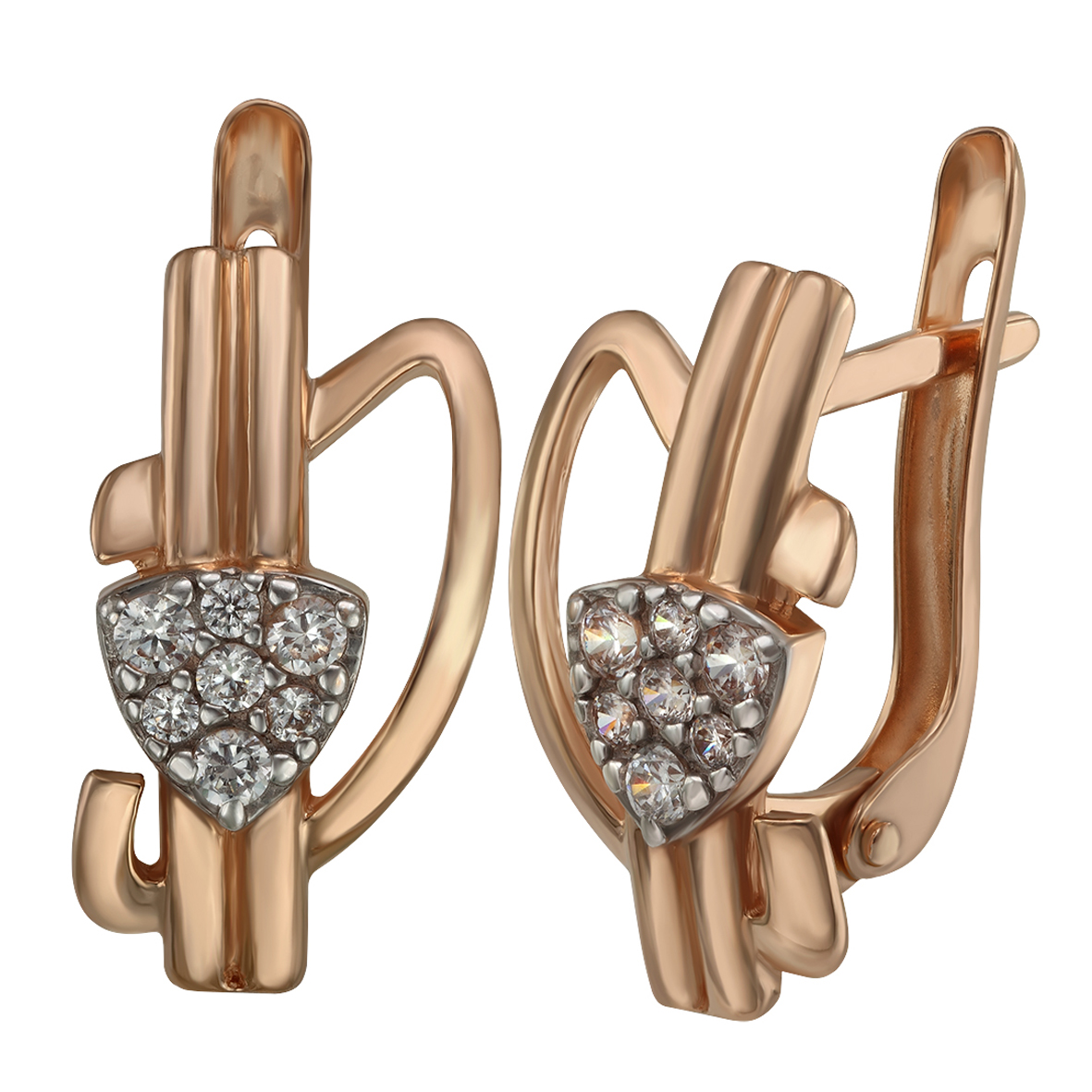 

Золотые серьги "Элегантность" с фианитами Tango Jewellery Company 420332