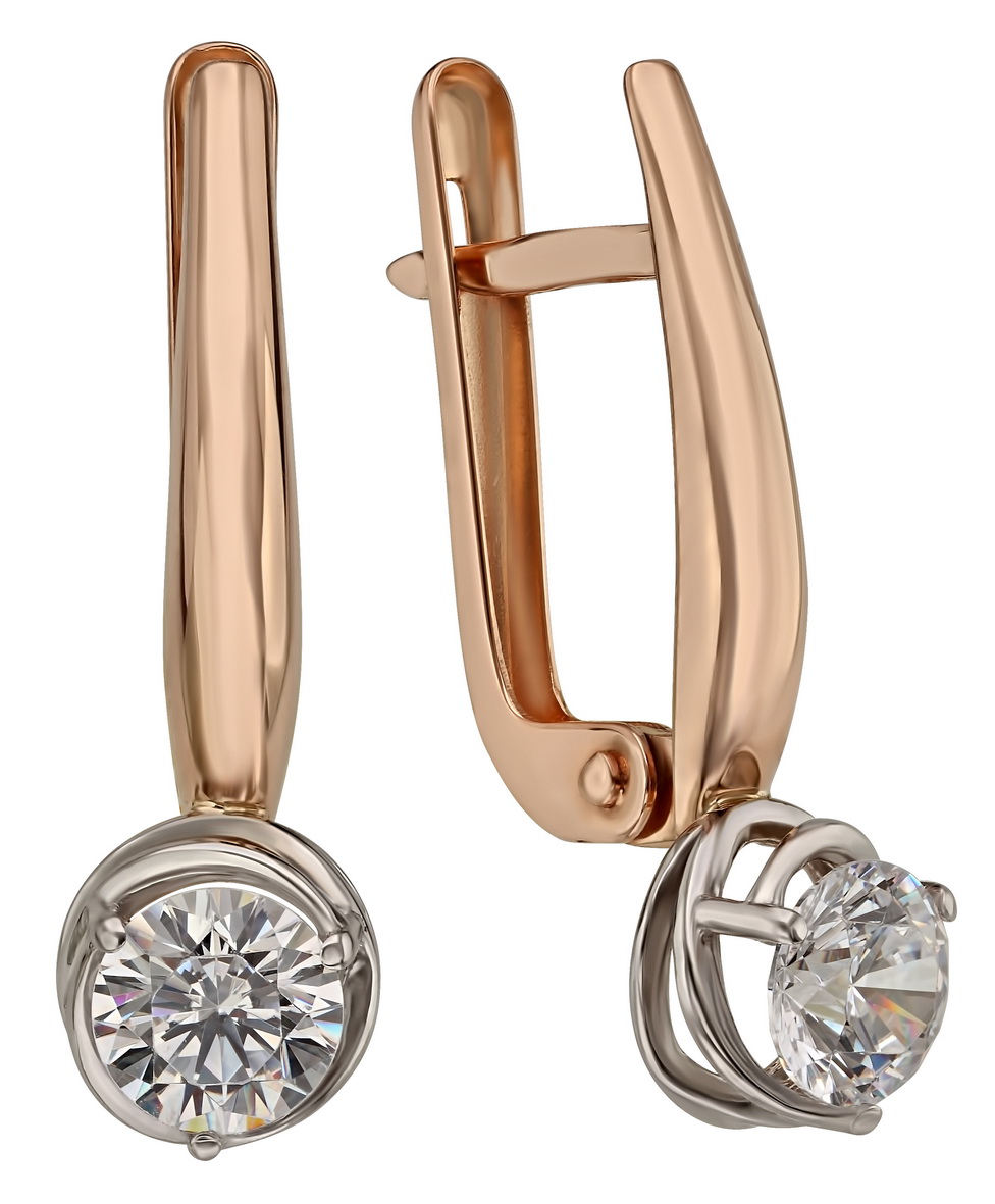 

Золотые серьги с фианитами Tango Jewellery Company 430992