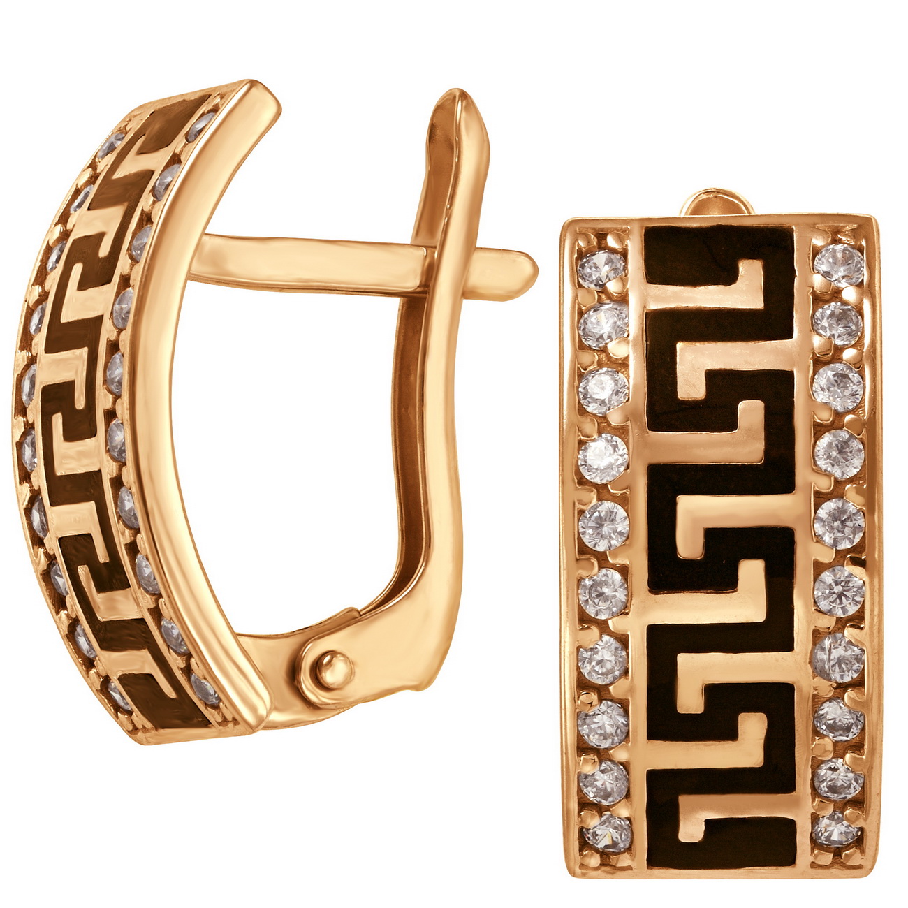 

Золотые серьги с фианитами и эмалью Tango Jewellery Company 420015Е