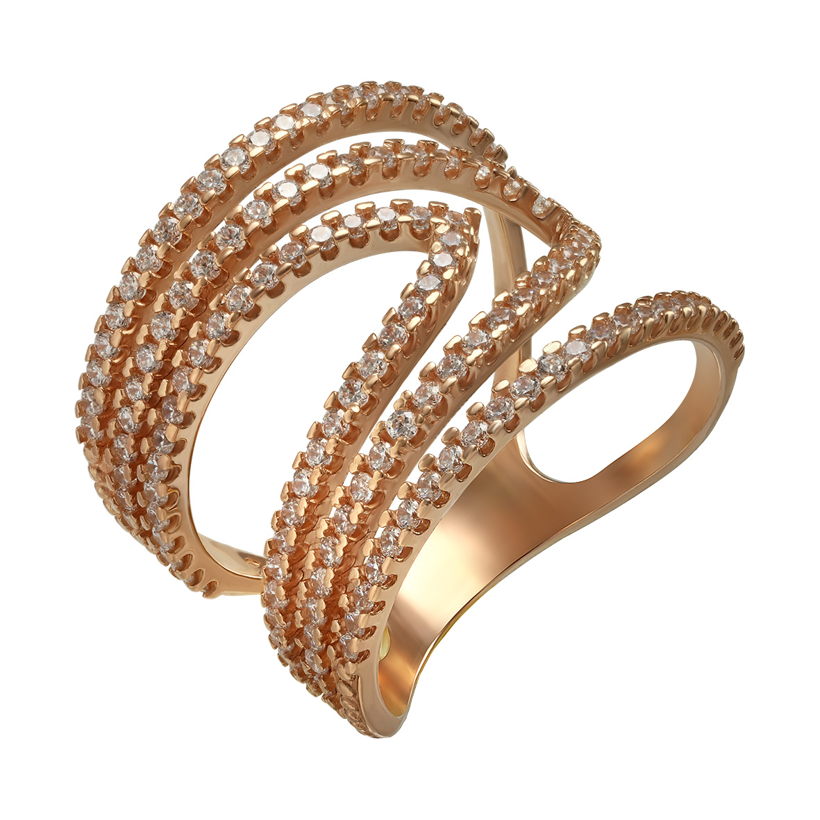 

Золотое кольцо с фианитами Tango Jewellery Company 380357 размер 18