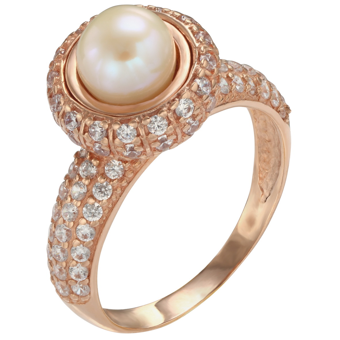 

Золотое кольцо с жемчугом и фианитами Tango Jewellery Company 330977 размер 17.5