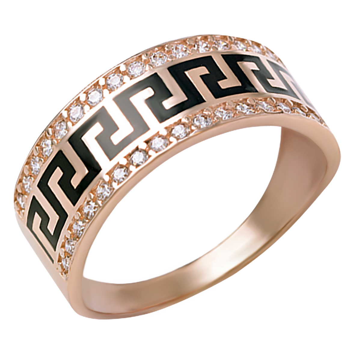 

Золотое кольцо с фианитами и эмалью Tango Jewellery Company 380152Е размер 16.5