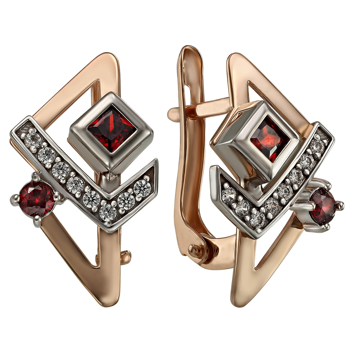 

Золотые серьги с фианитами Tango Jewellery Company 430953