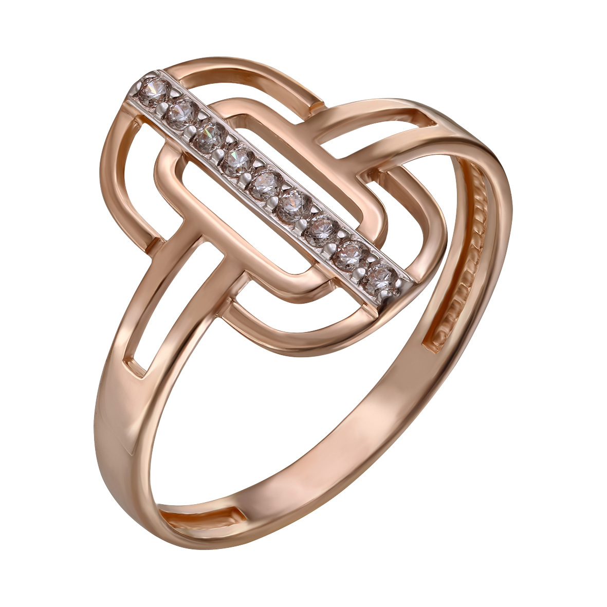 

Золотое кольцо с фианитами Tango Jewellery Company 380472 размер 17