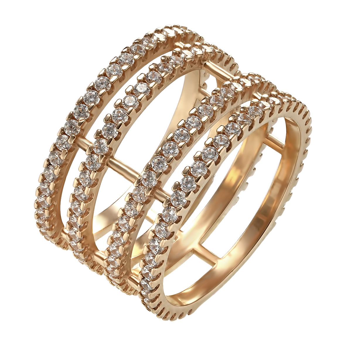 

Золотое кольцо с фианитами Tango Jewellery Company 380359 размер 17