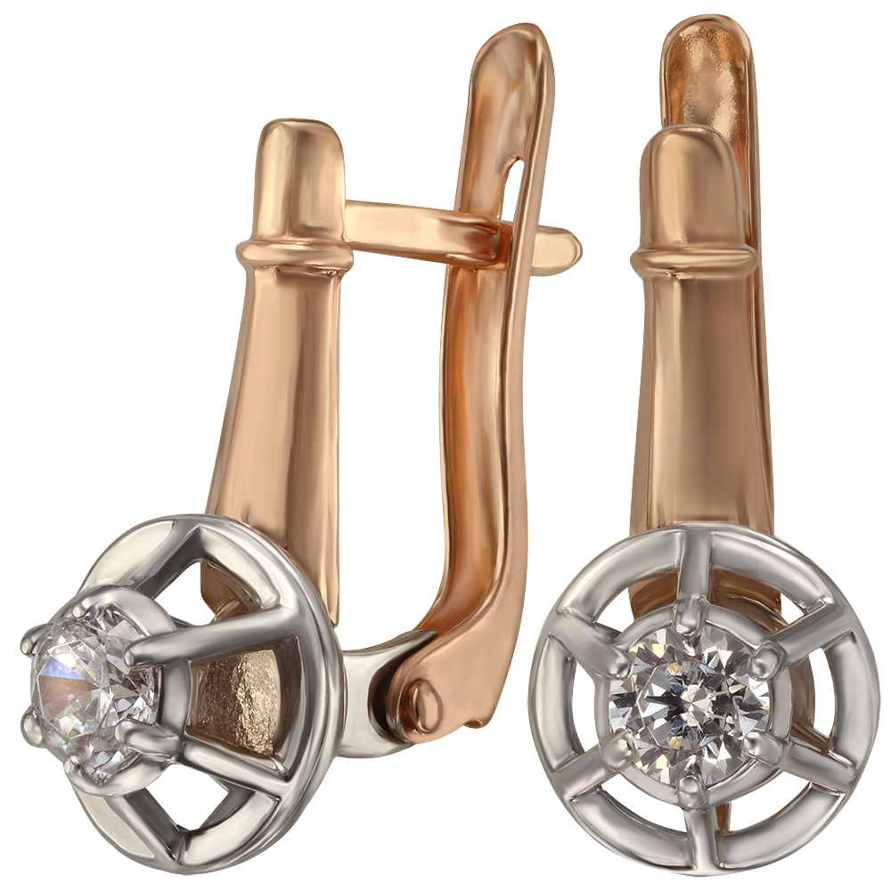 

Золотые серьги с фианитами Tango Jewellery Company 430973