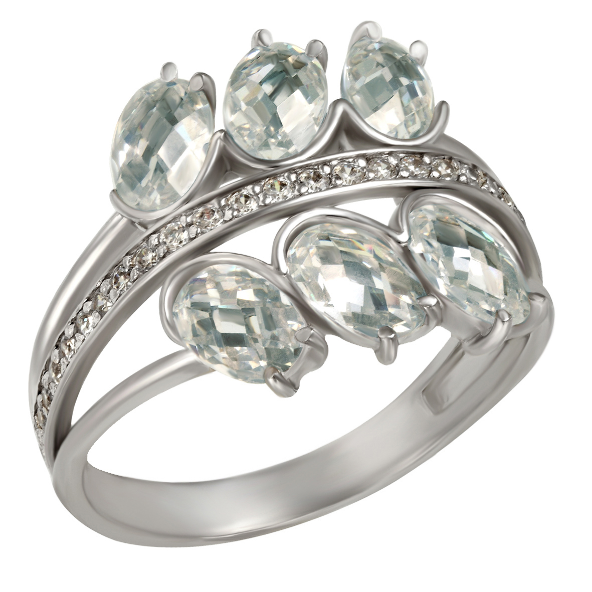 

Серебряное кольцо с фианитами Tango Jewellery Company 330763С размер 18