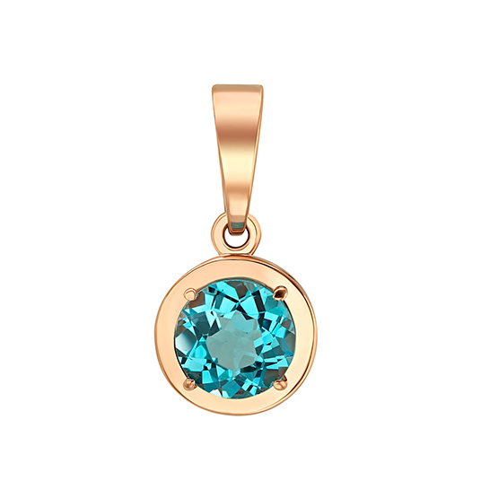 

Золотой подвес с голубым топазом Tango Jewellery Company 181121