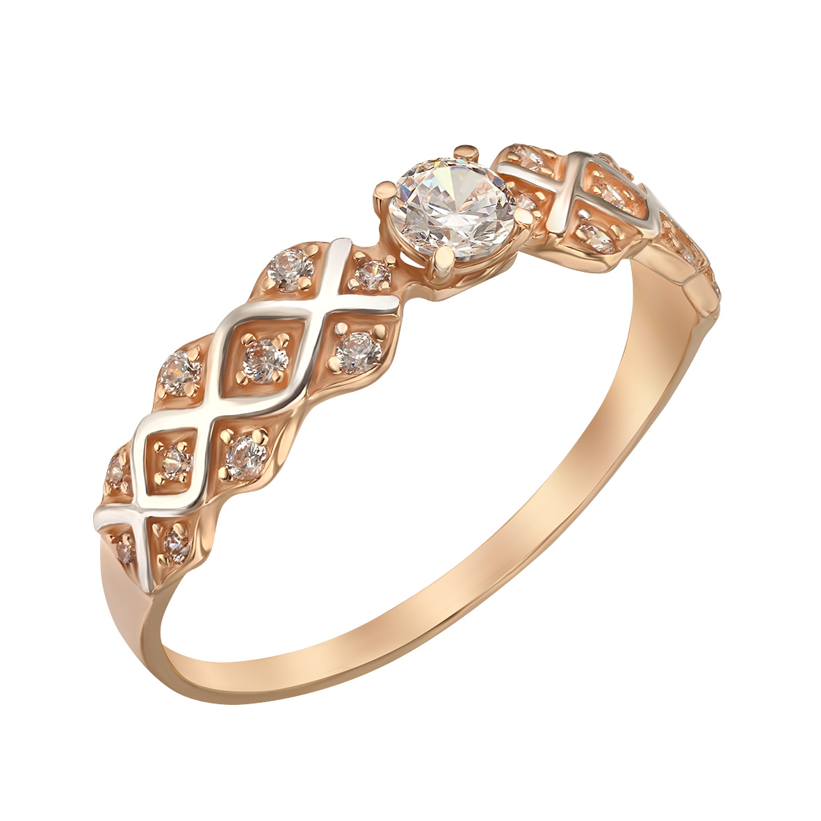 

Золотое кольцо с фианитами Tango Jewellery Company 380588 размер 17.5