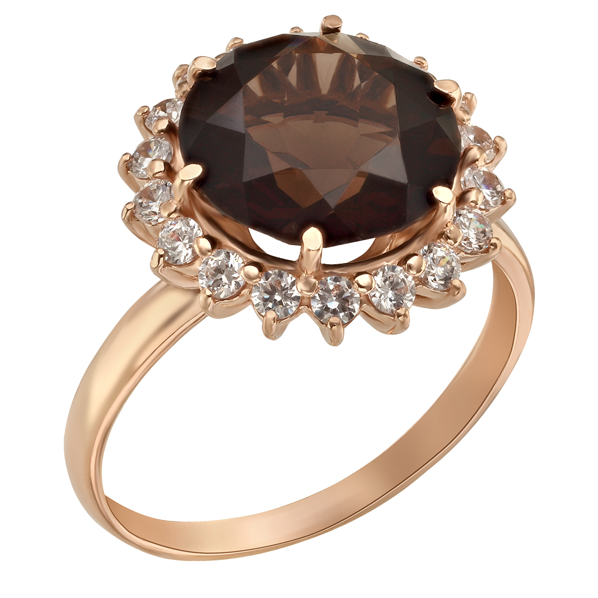 

Золотое кольцо с кварцем и фианитами Tango Jewellery Company 368668 размер 17.5