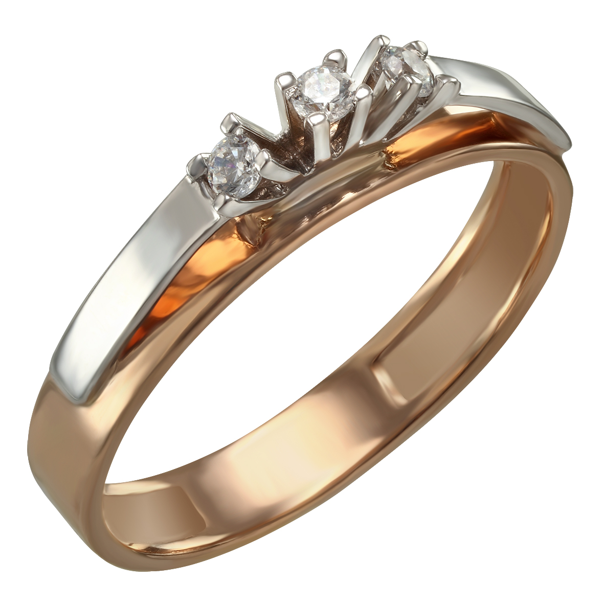

Золотое кольцо с фианитами Tango Jewellery Company 350003 размер 19