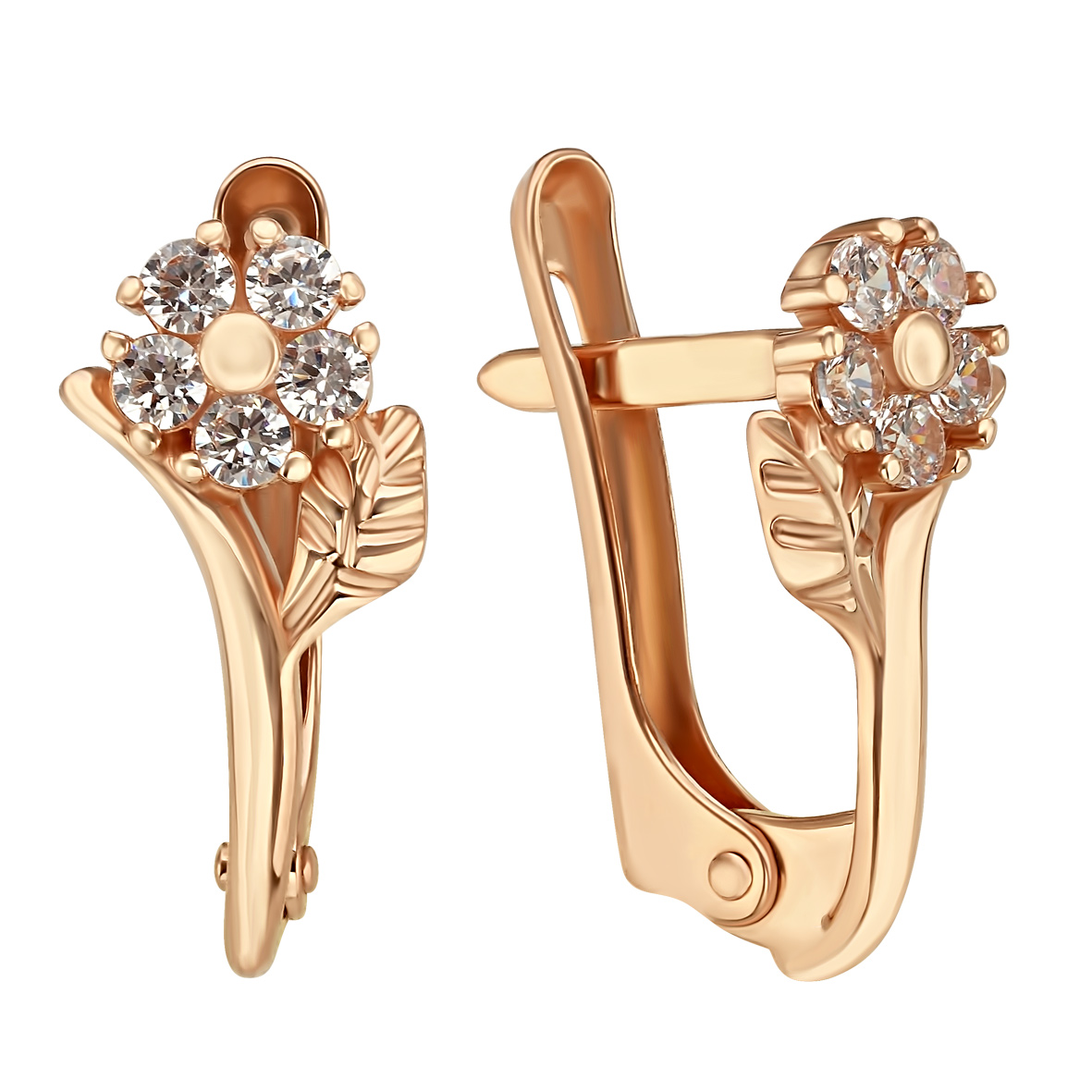 

Золотые серьги с фианитами Tango Jewellery Company 490013