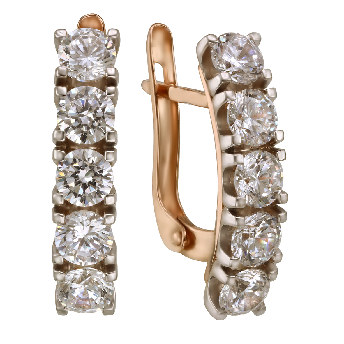 

Золотые серьги с фианитами Tango Jewellery Company 430965