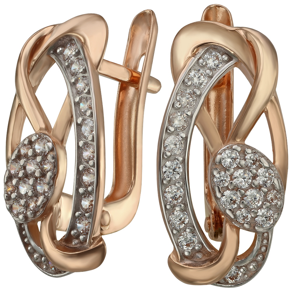 

Золотые серьги "Элегантность" с фианитами Tango Jewellery Company 420342