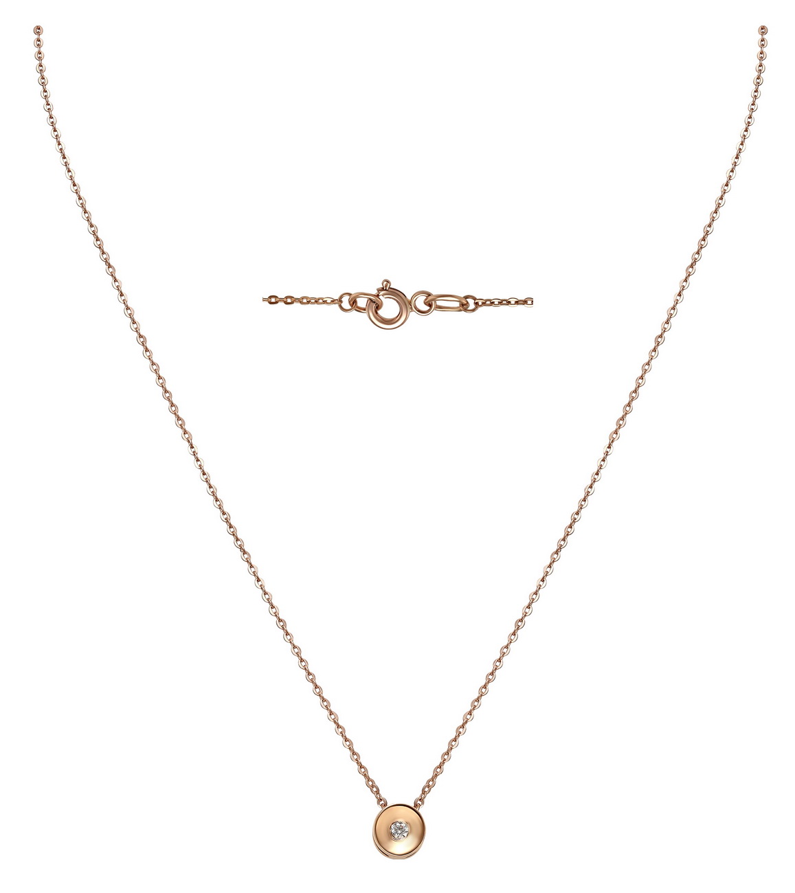 

Золотое колье с фианитом Tango Jewellery Company 860119 размер 450