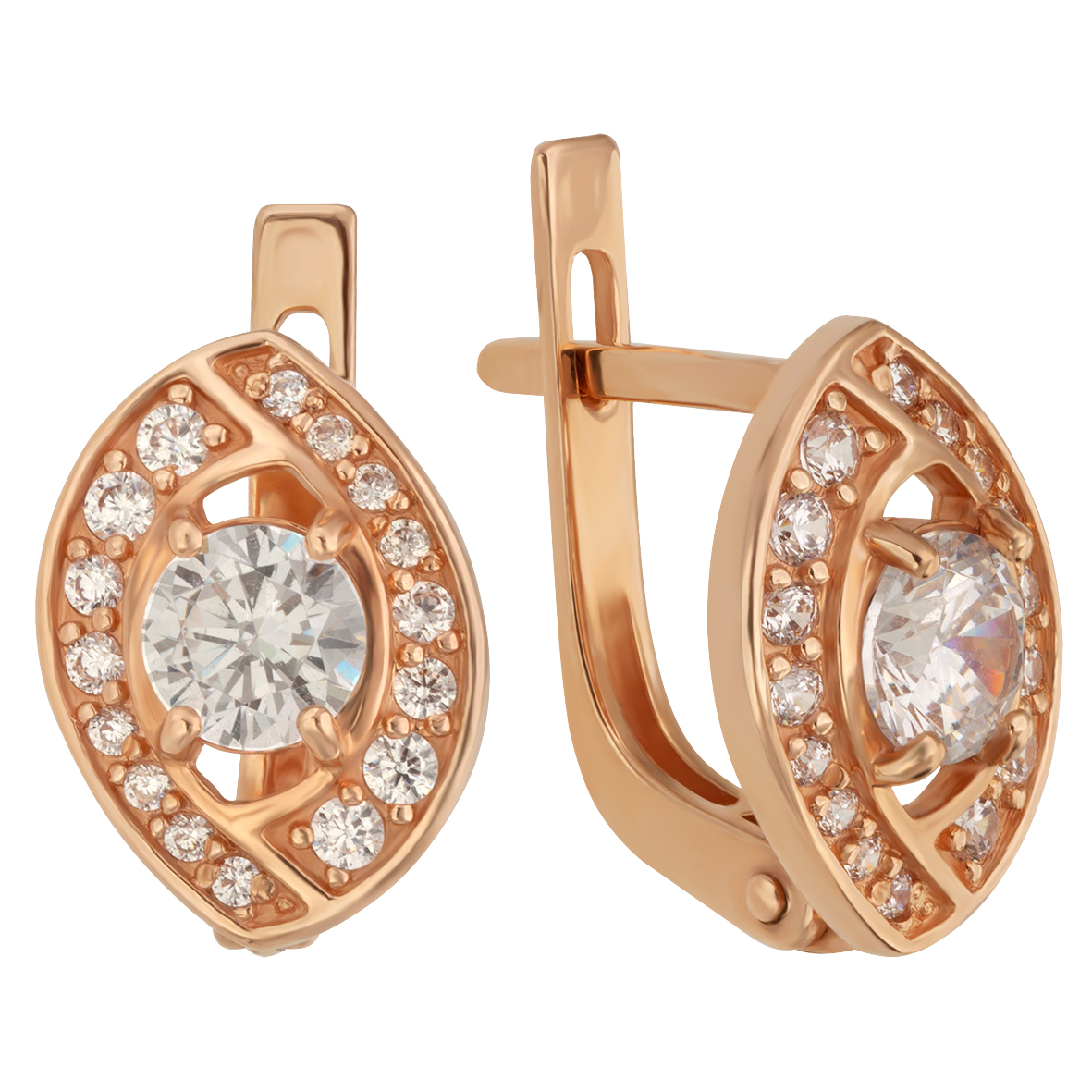 

Золотые серьги с фианитами Tango Jewellery Company 420436