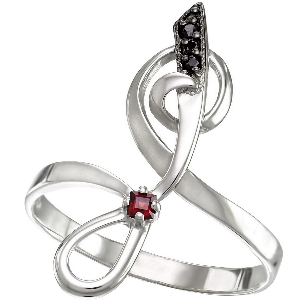 

Серебряное кольцо с гранатом и фианитом Tango Jewellery Company 364509С размер 18