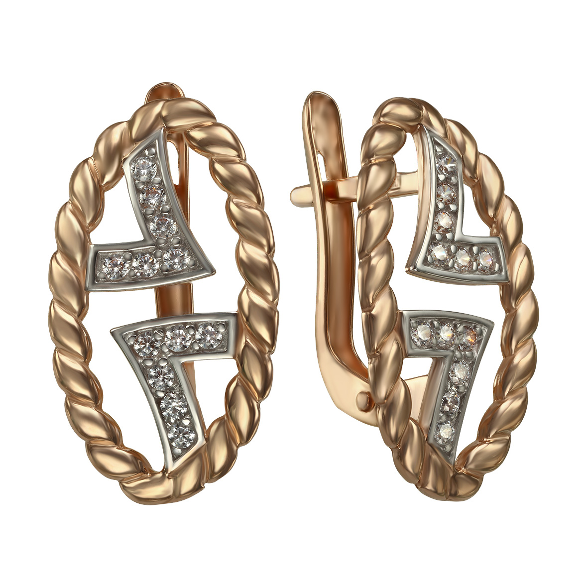 

Золотые серьги "Элегантность" с фианитами Tango Jewellery Company 420326