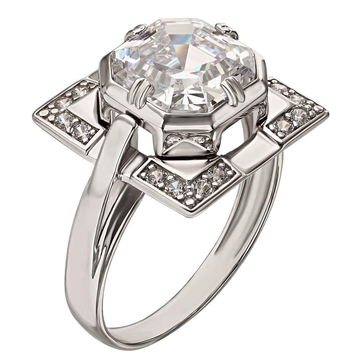 

Серебряное кольцо с фианитами Tango Jewellery Company 350083С размер 17