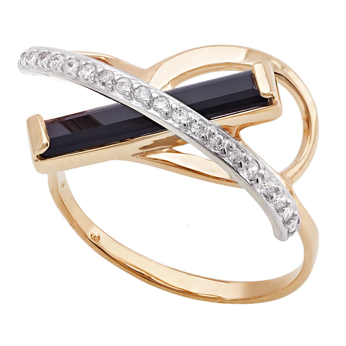 

Золотое кольцо с агатом и фианитами Tango Jewellery Company 369501 размер 19.5