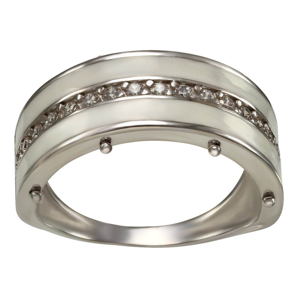 

Серебряное кольцо с фианитами и эмалью Tango Jewellery Company 380159А размер 19.5