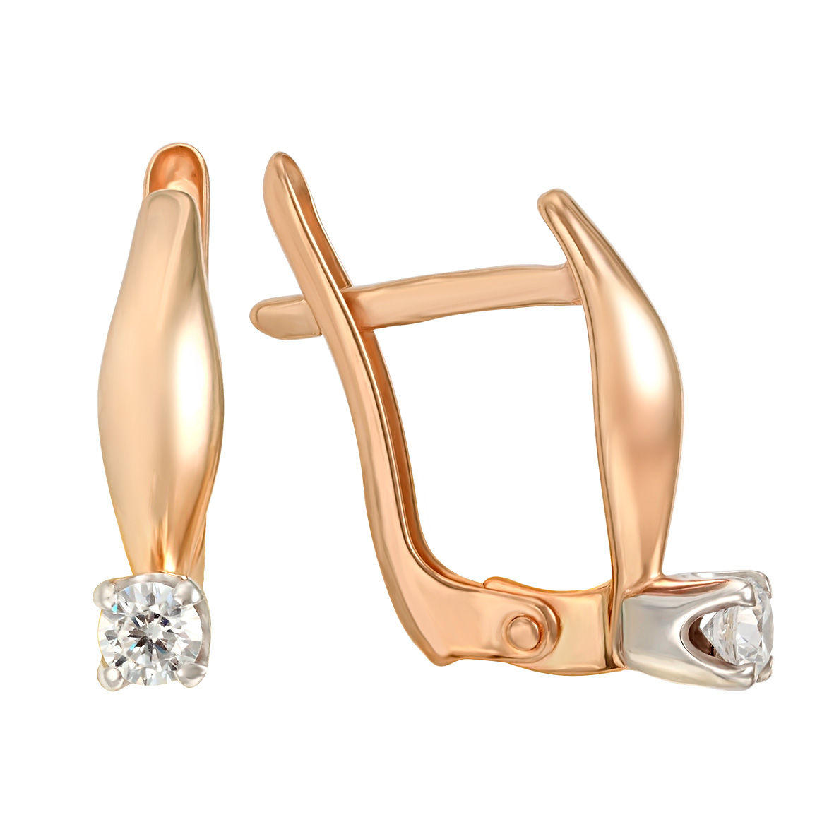 

Золотые серьги с фианитом Tango Jewellery Company 430850
