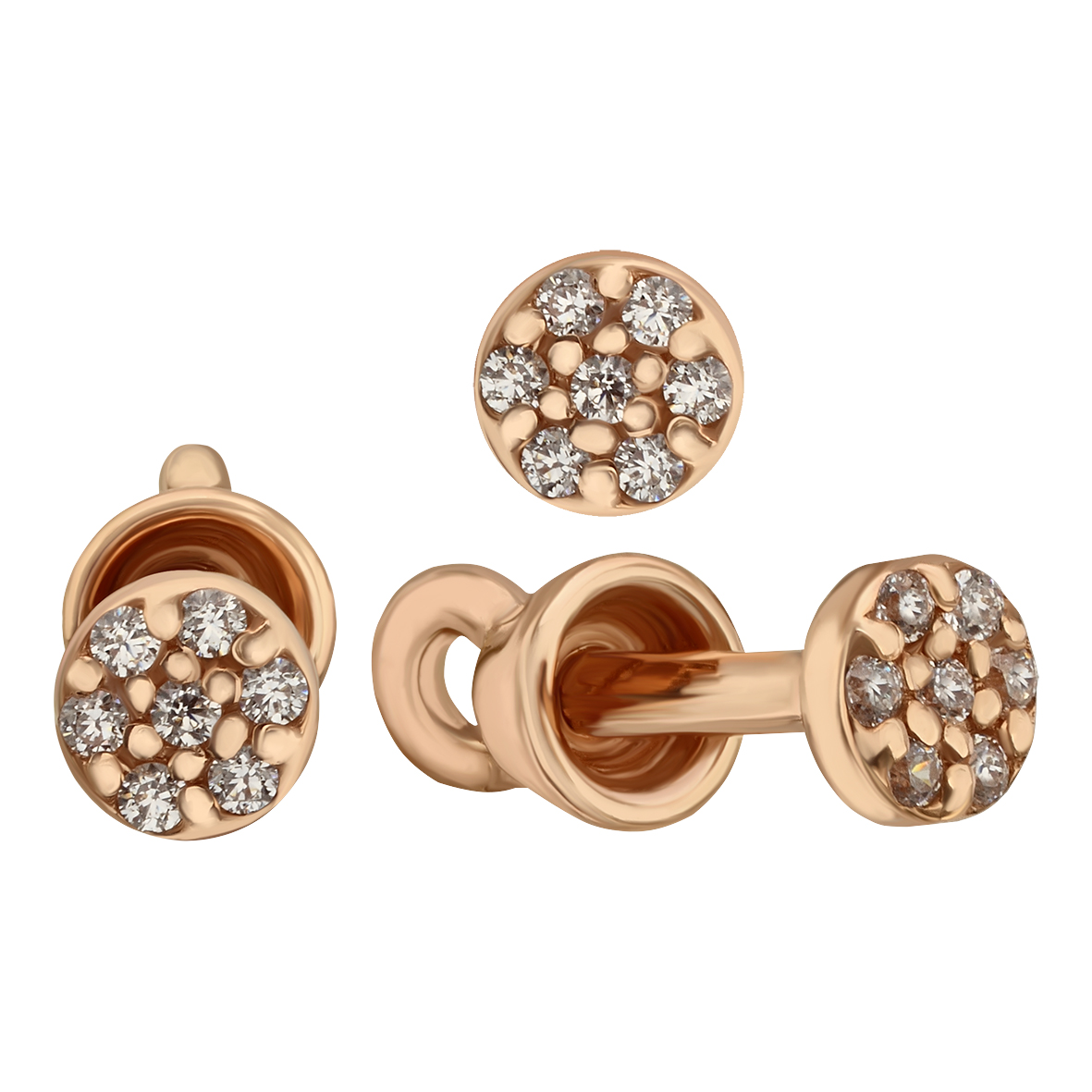 

Золотые пуссеты "В ритме TANGO" с фианитами Tango Jewellery Company 520297