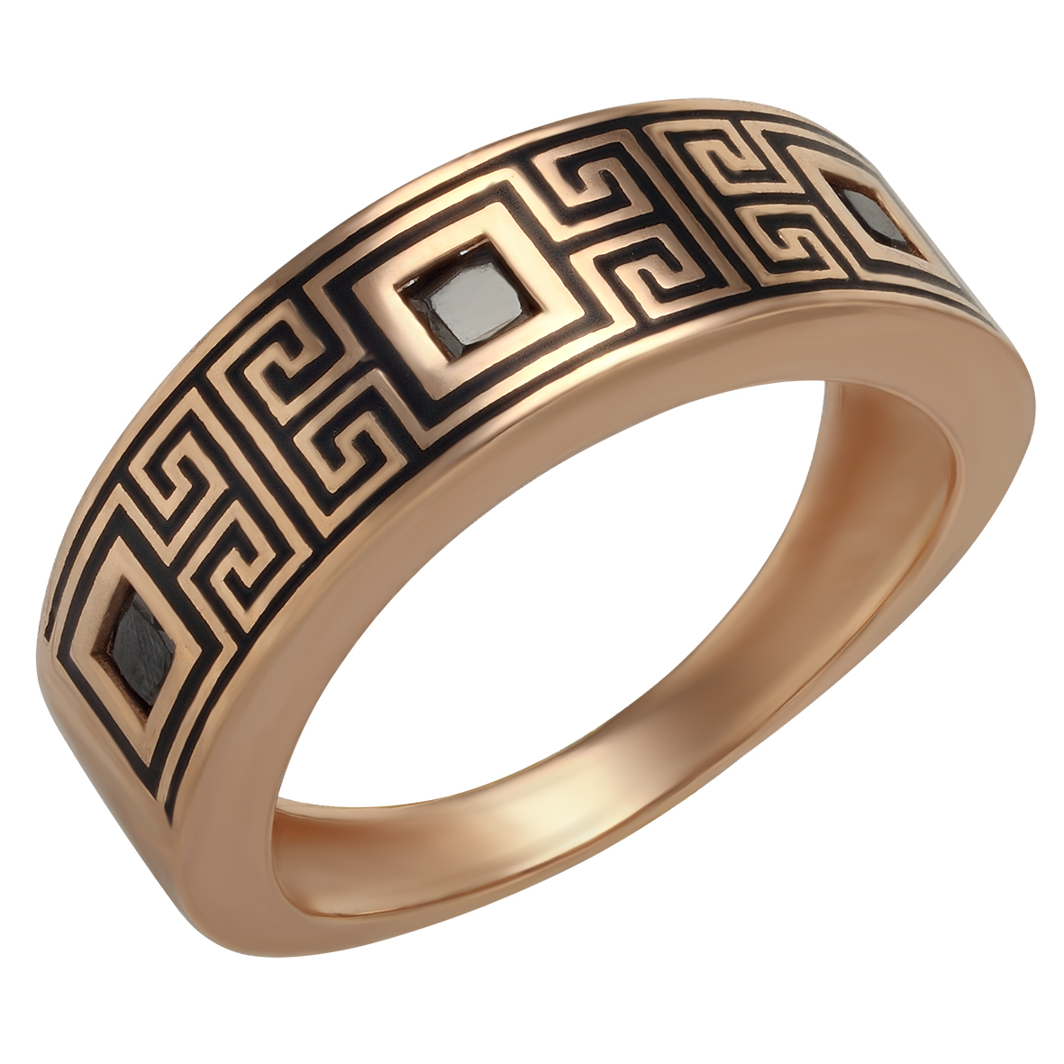 

Золотое кольцо с фианитами и эмалью Tango Jewellery Company 380224Е размер 18