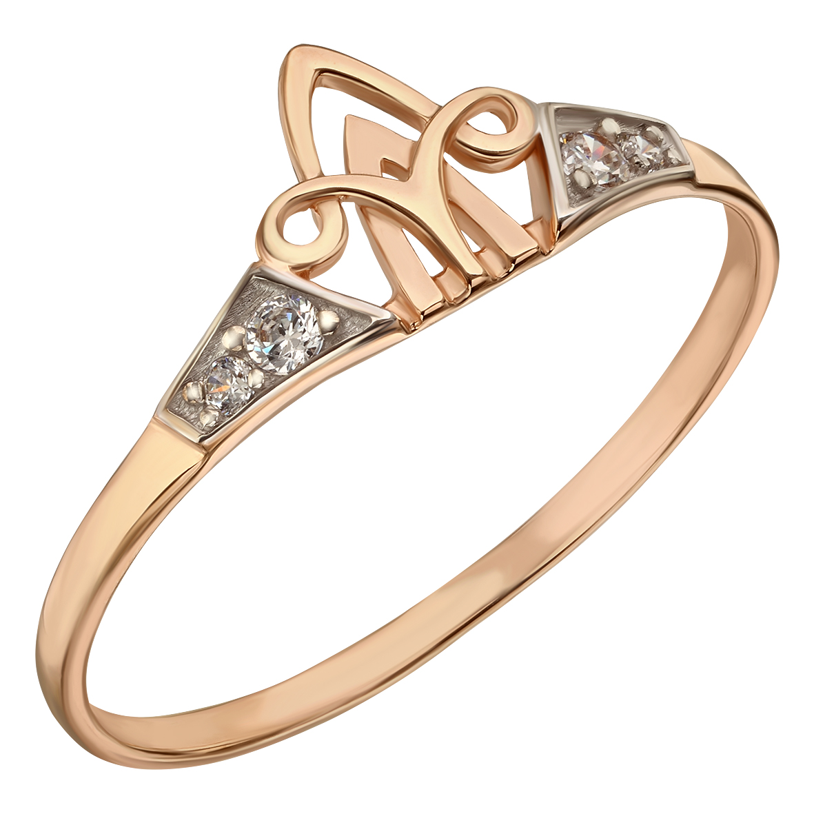 

Золотое кольцо из коллекции "В ритме ТАНГО" с фианитами (цирконием) Tango Jewellery Company 380579 размер 18