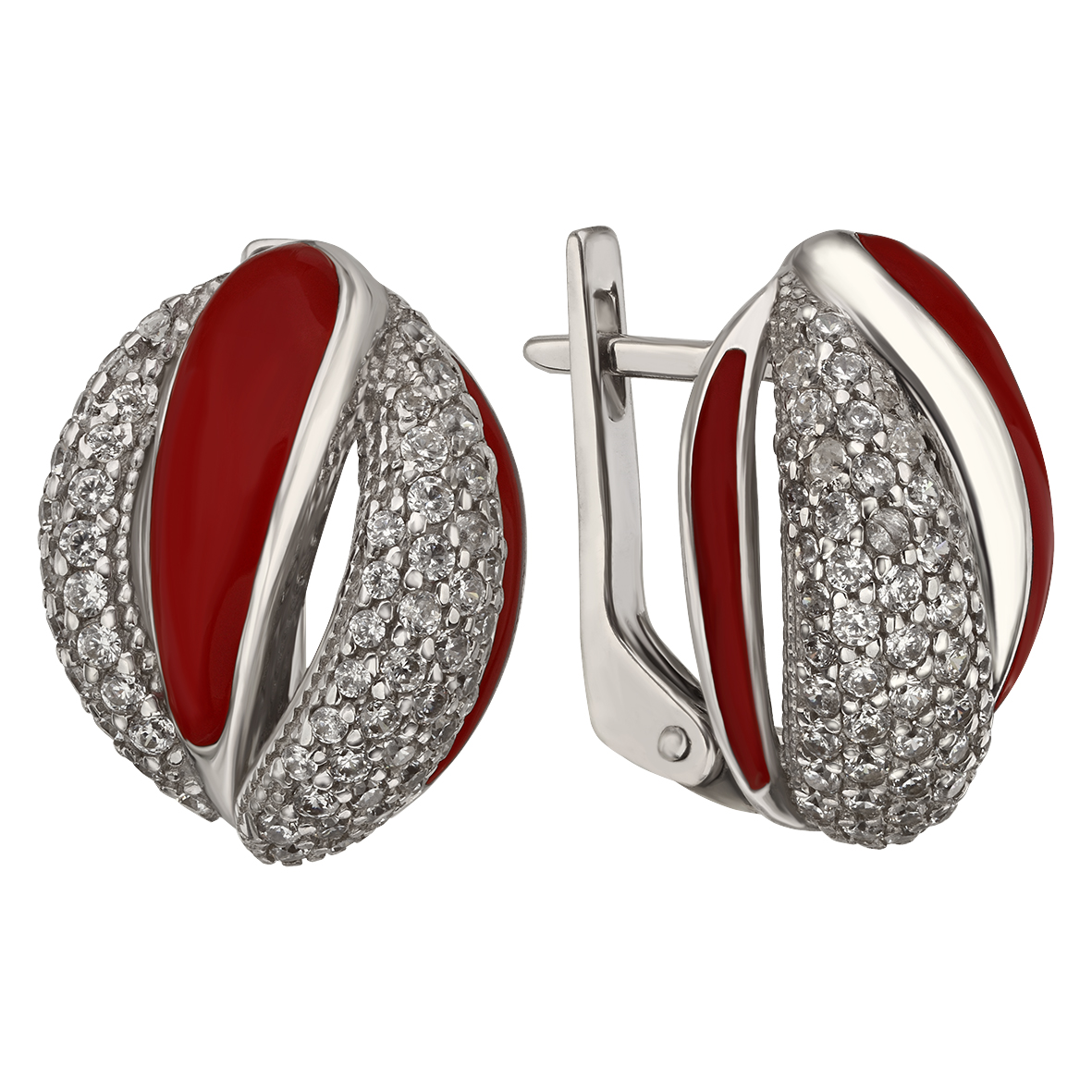 

Серебряные серьги с фианитами и эмалью Tango Jewellery Company 420283А
