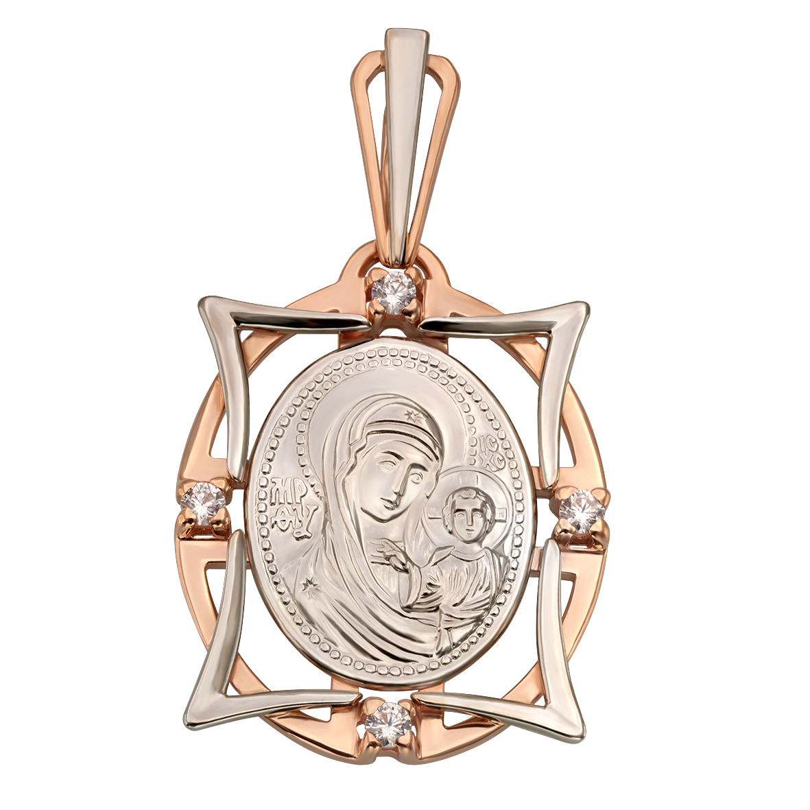 

Золота ладанка "Казанська ікона Божої Матері" с фианитами Tango Jewellery Company 160169