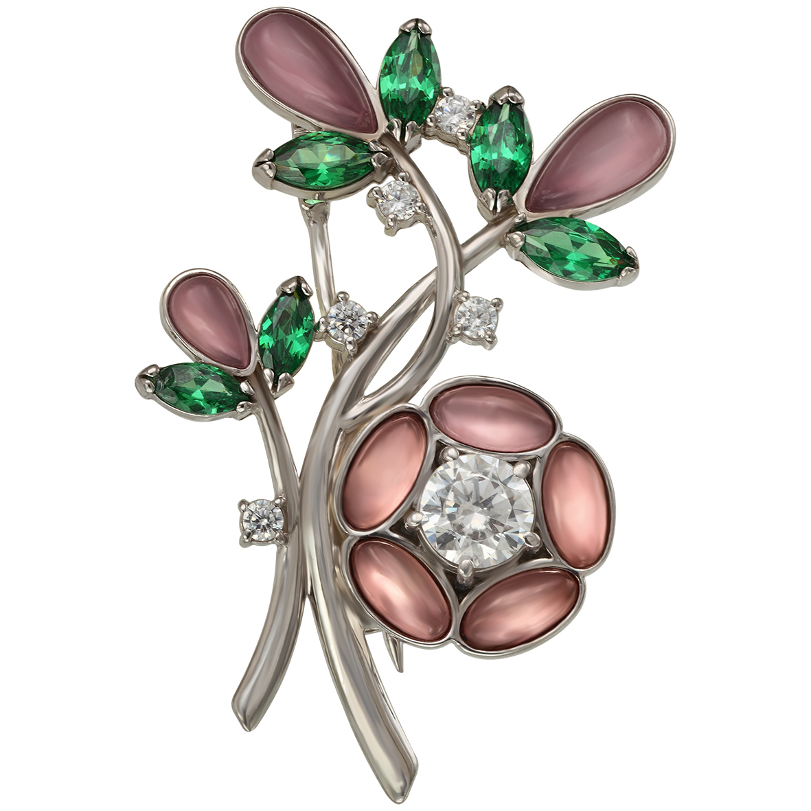 

Серебряная брошь с улекситами и фианитами Tango Jewellery Company 660140С